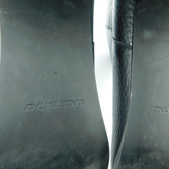 EVERLANE Black Leather Block Heel Chelsea Side Zip Ankle Boots 8 - Picture 8 of 10